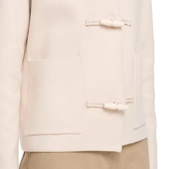 Sioni XL Cream Hooded Toggle Sweater Jacket - Picture 14 of 14